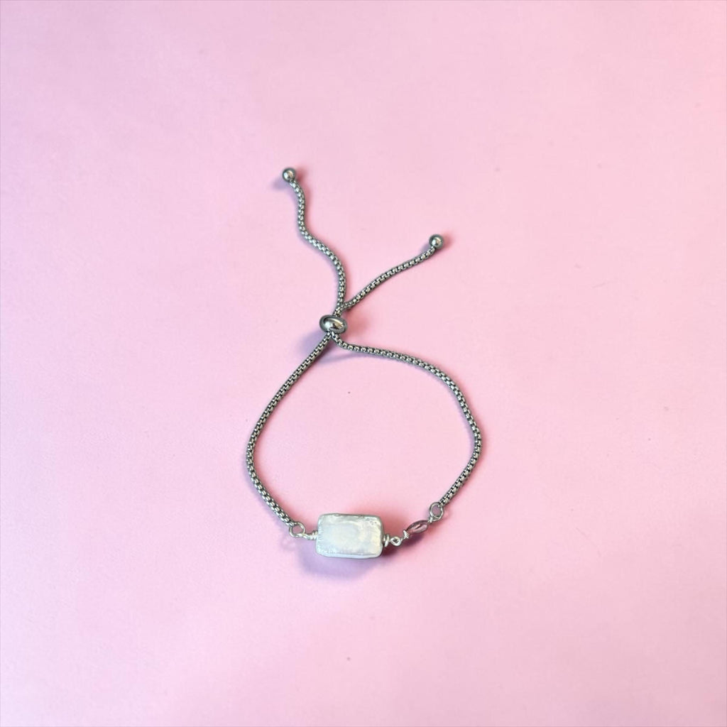 Silver Siren Pearl Bolo Bracelet