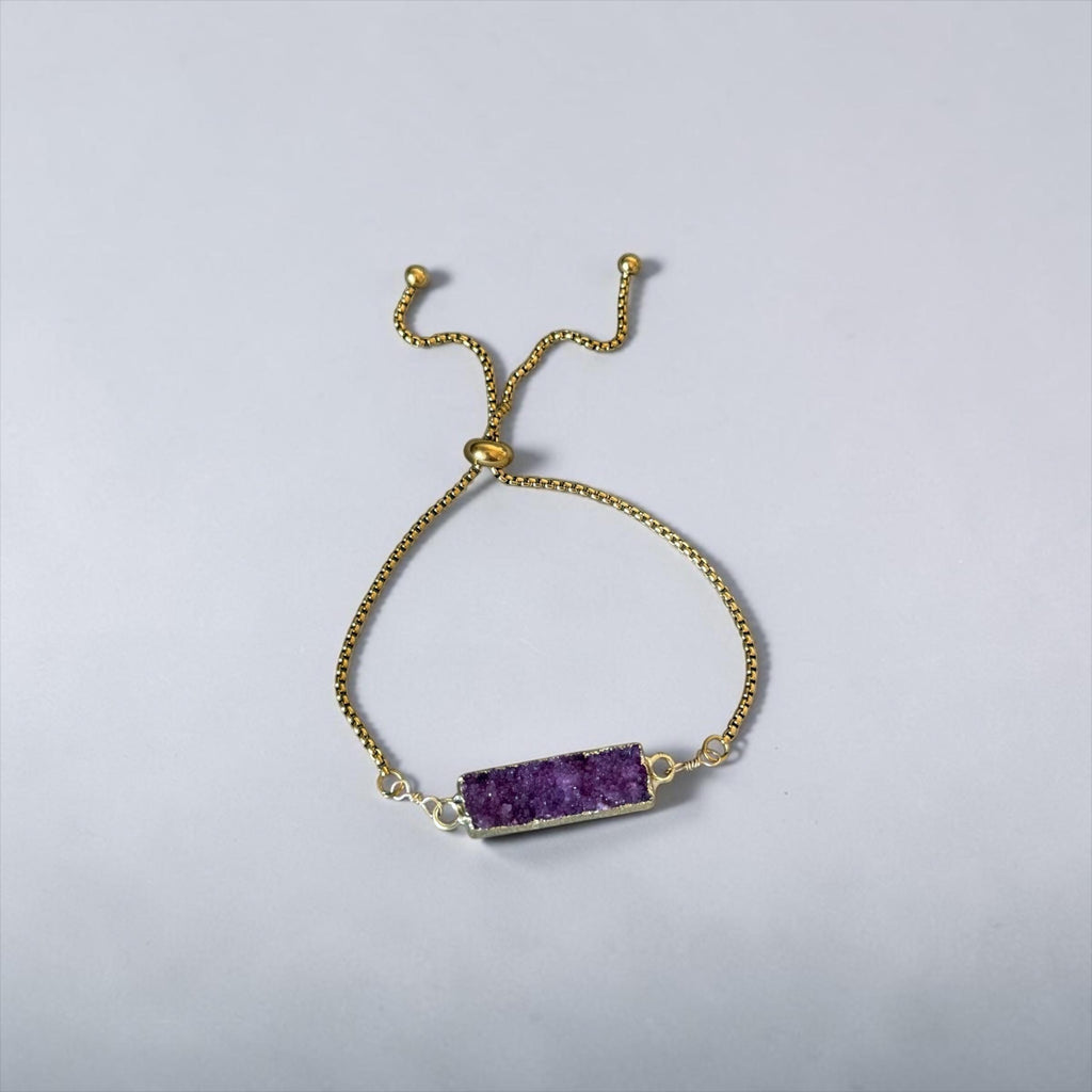 Violet Vice Druzy Bolo Bracelet
