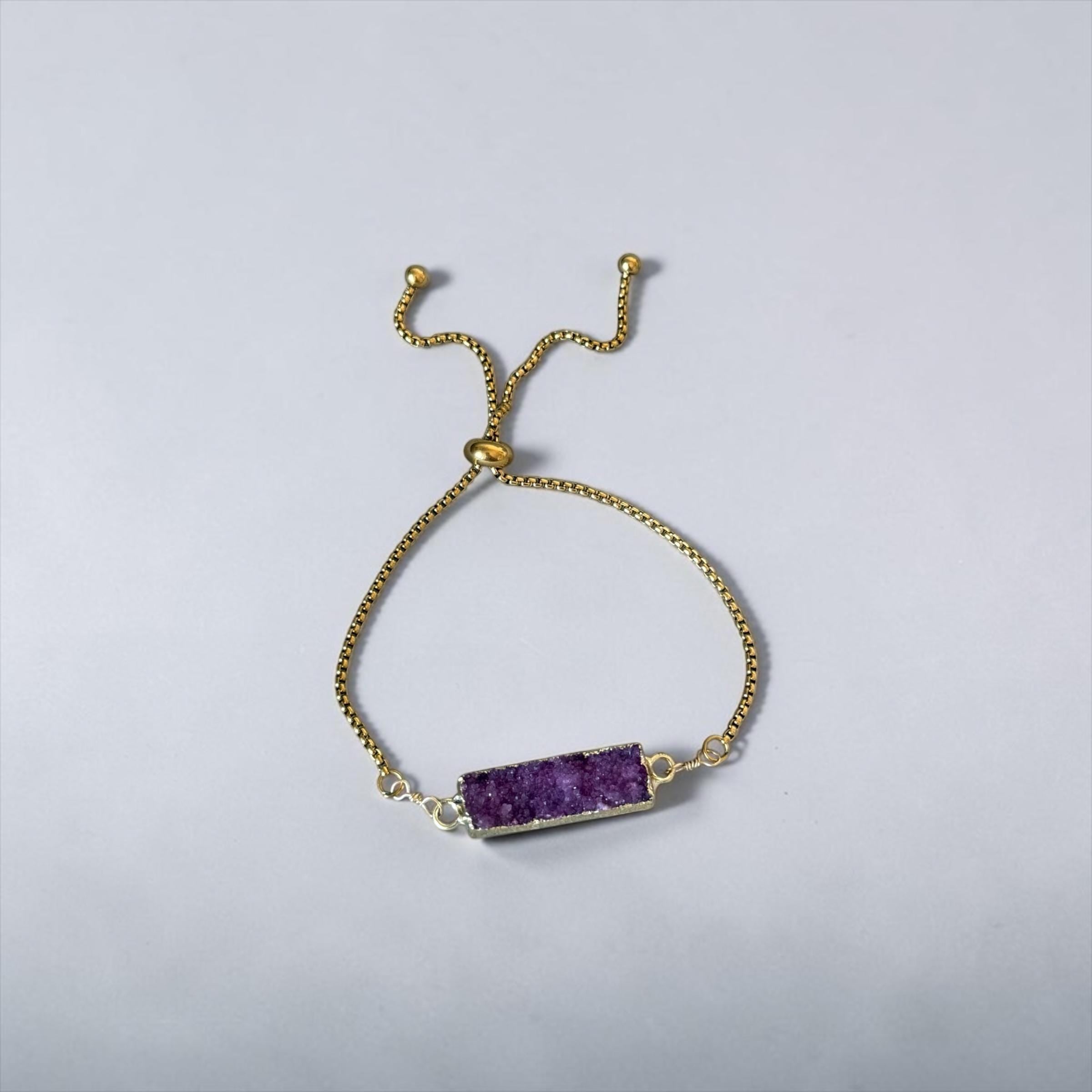 Violet Vice Druzy Bolo Bracelet