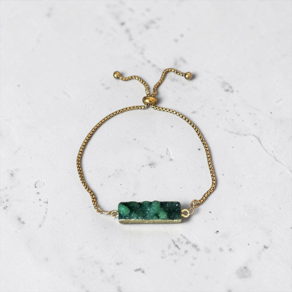Raw Envy Stone Bolo Bracelet