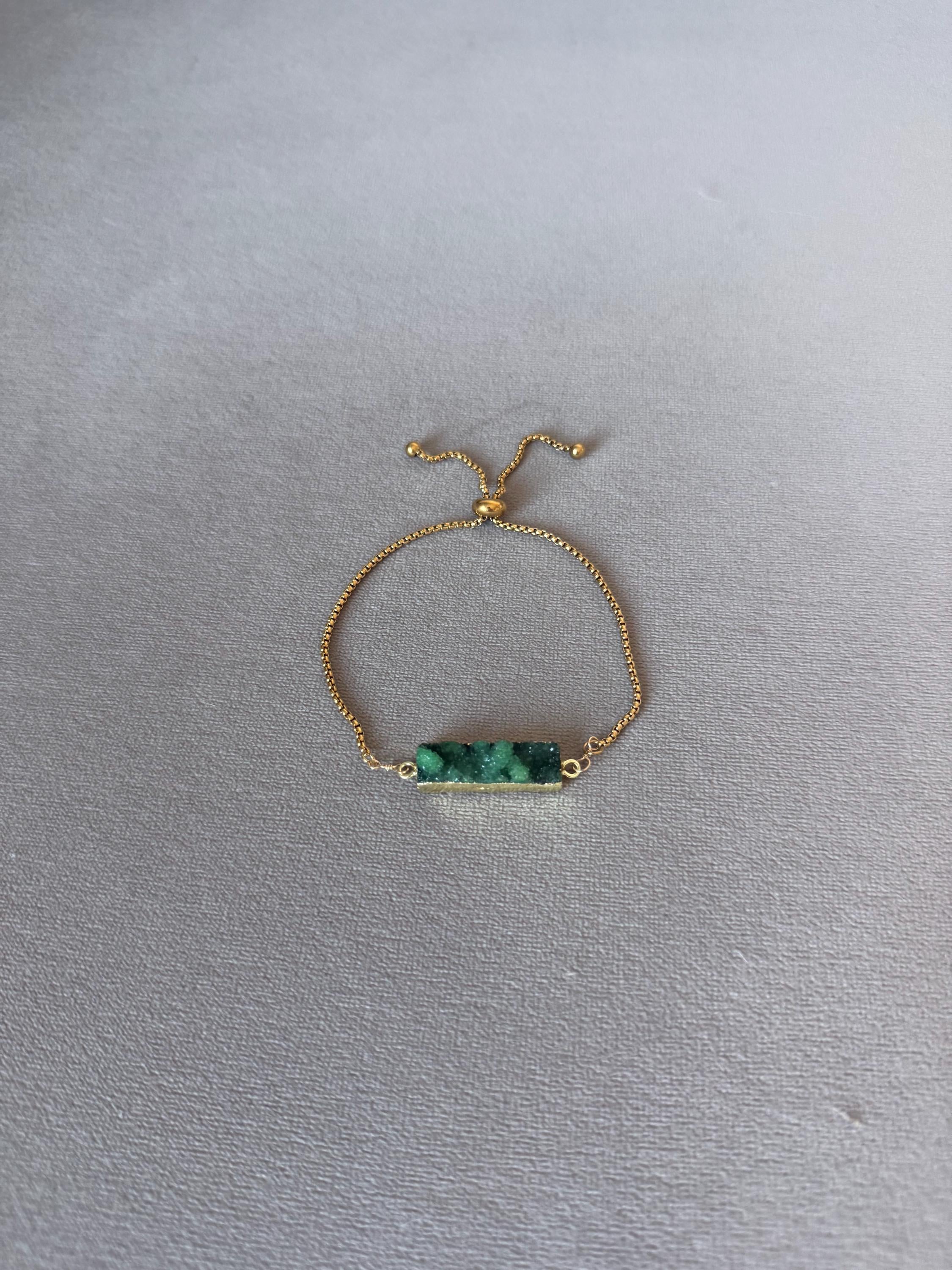 Raw Envy Stone Bolo Bracelet