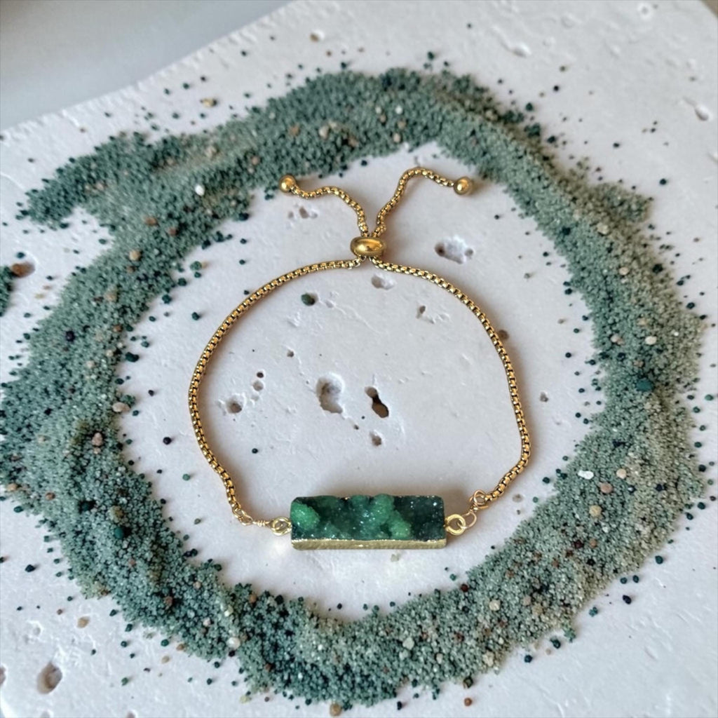 Raw Envy Stone Bolo Bracelet