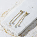 Pearl & Golden Thread Earrings