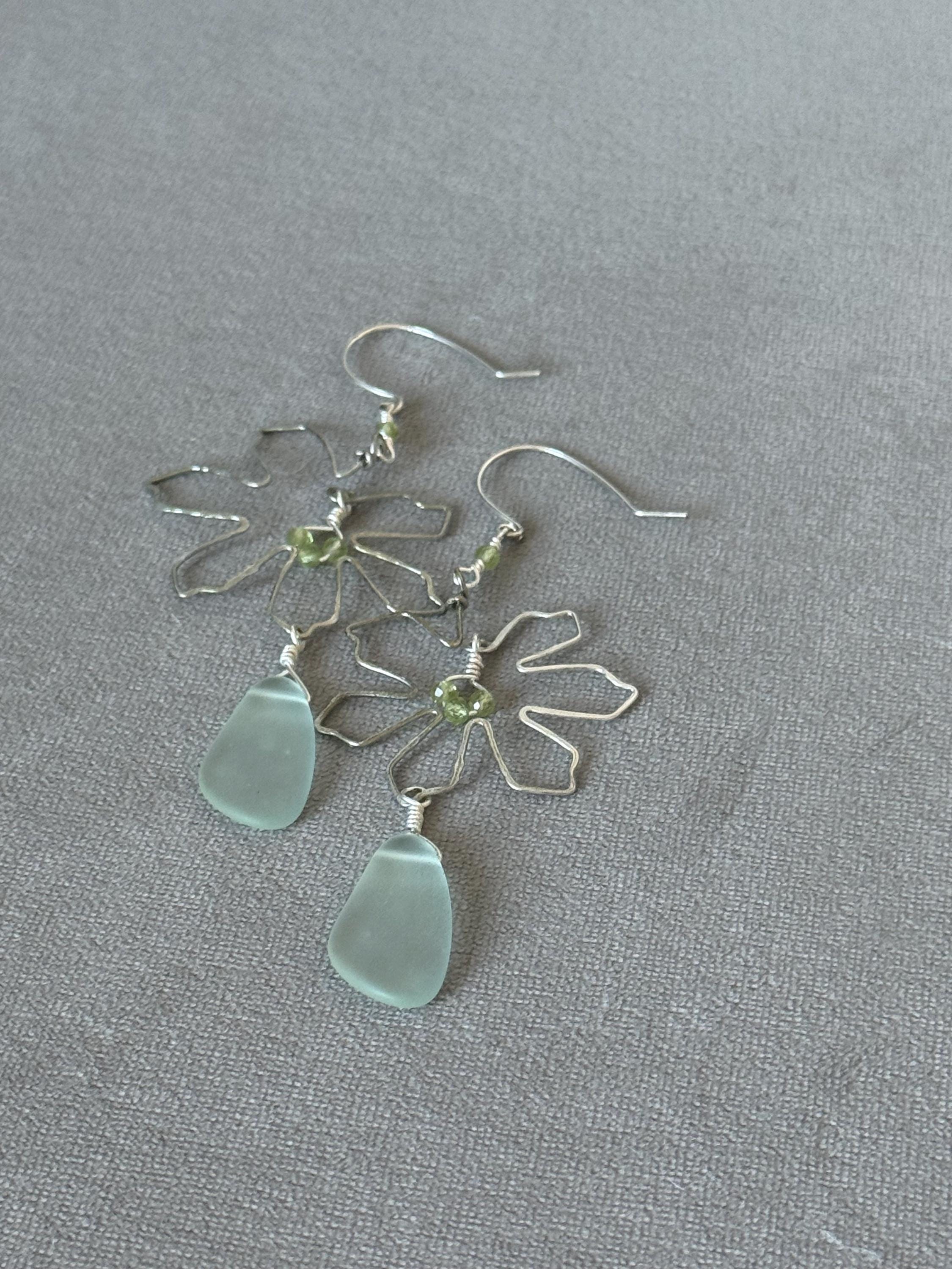 Coastal Couture - Sea Glass Bloom Earrings