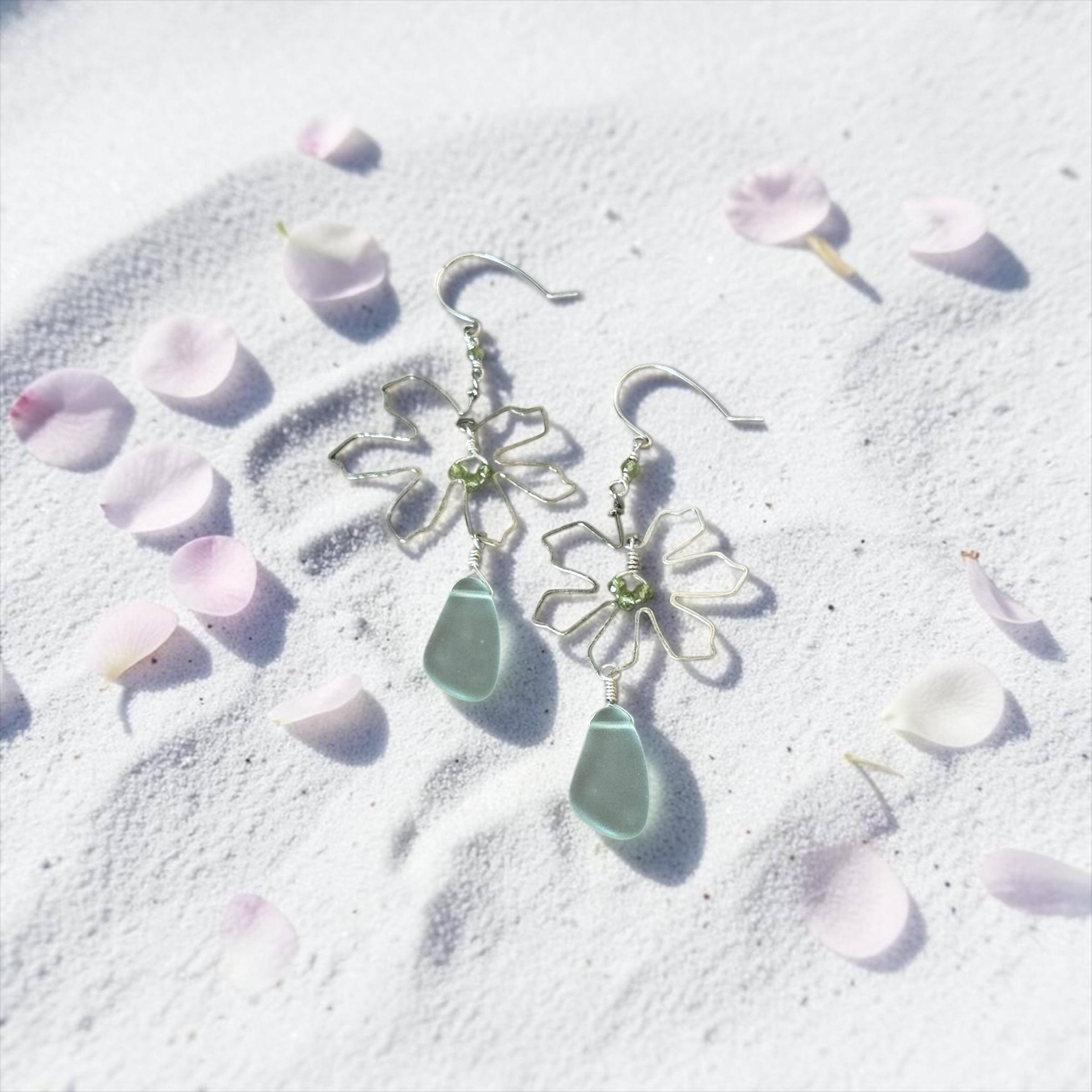 Coastal Couture - Sea Glass Bloom Earrings