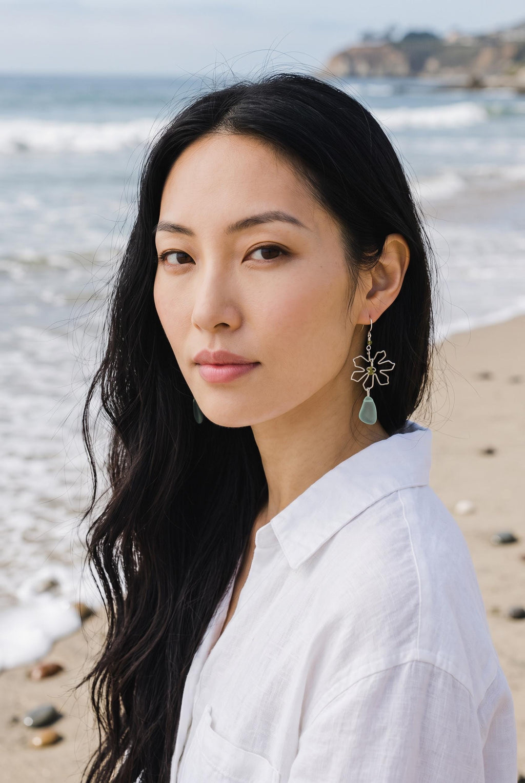Coastal Couture - Sea Glass Bloom Earrings