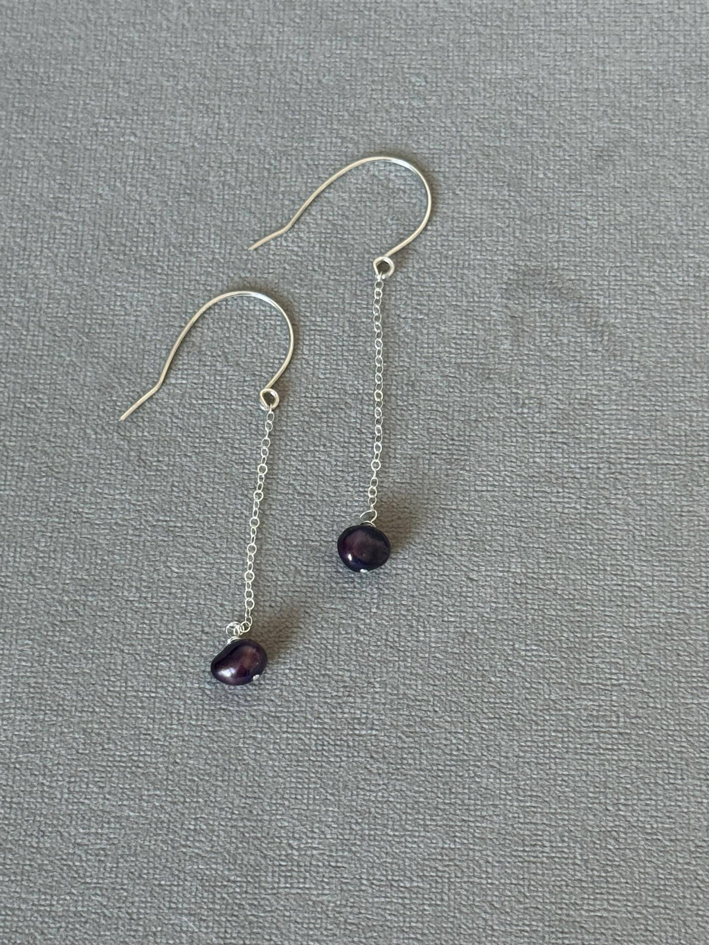Midnight Pearl Drop Earrings