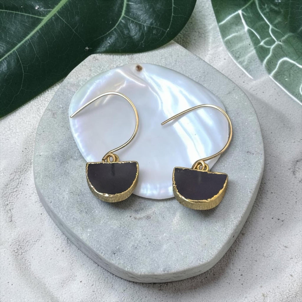 Smoke & Gold Earrings