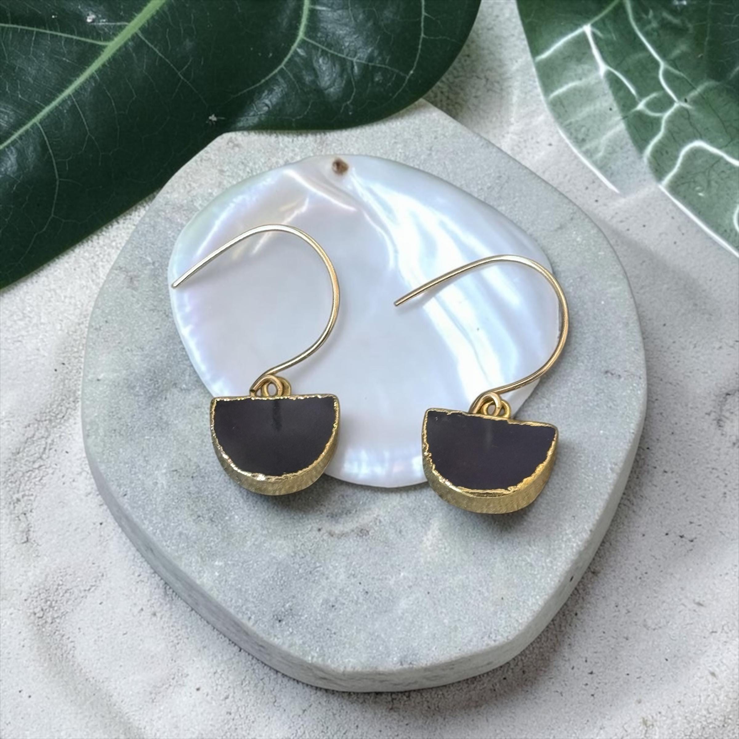 Smoke & Gold Earrings