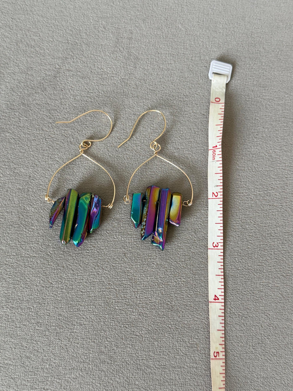 Golden Aura Milky Quartz Earrings