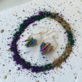 Golden Aura Milky Quartz Earrings