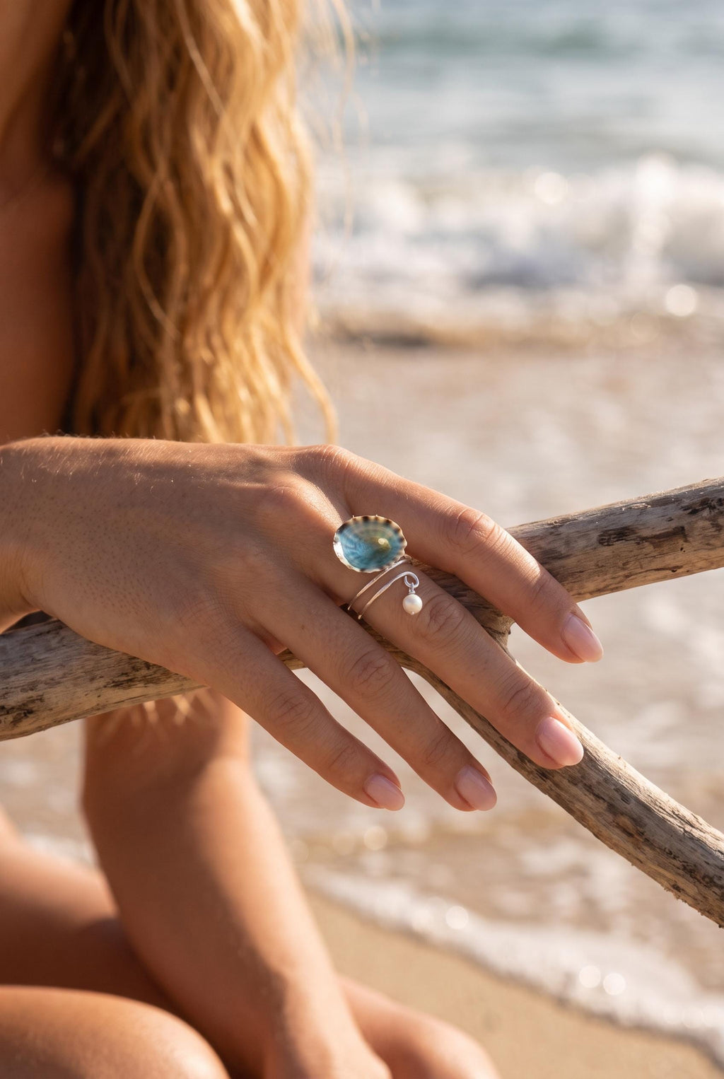 Tidal Opihi Hammered Hawaiian Ring - Sterling Silver