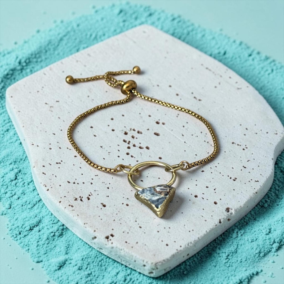 Galaxy in Gold Bolo Bracelet
