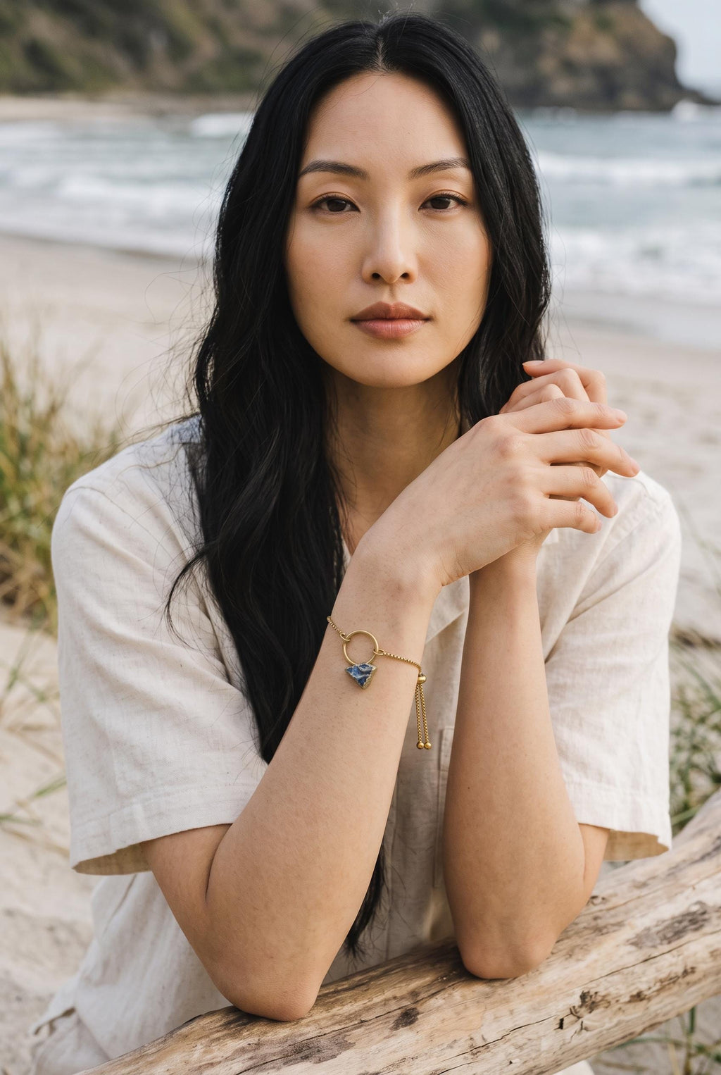 Galaxy in Gold Bolo Bracelet