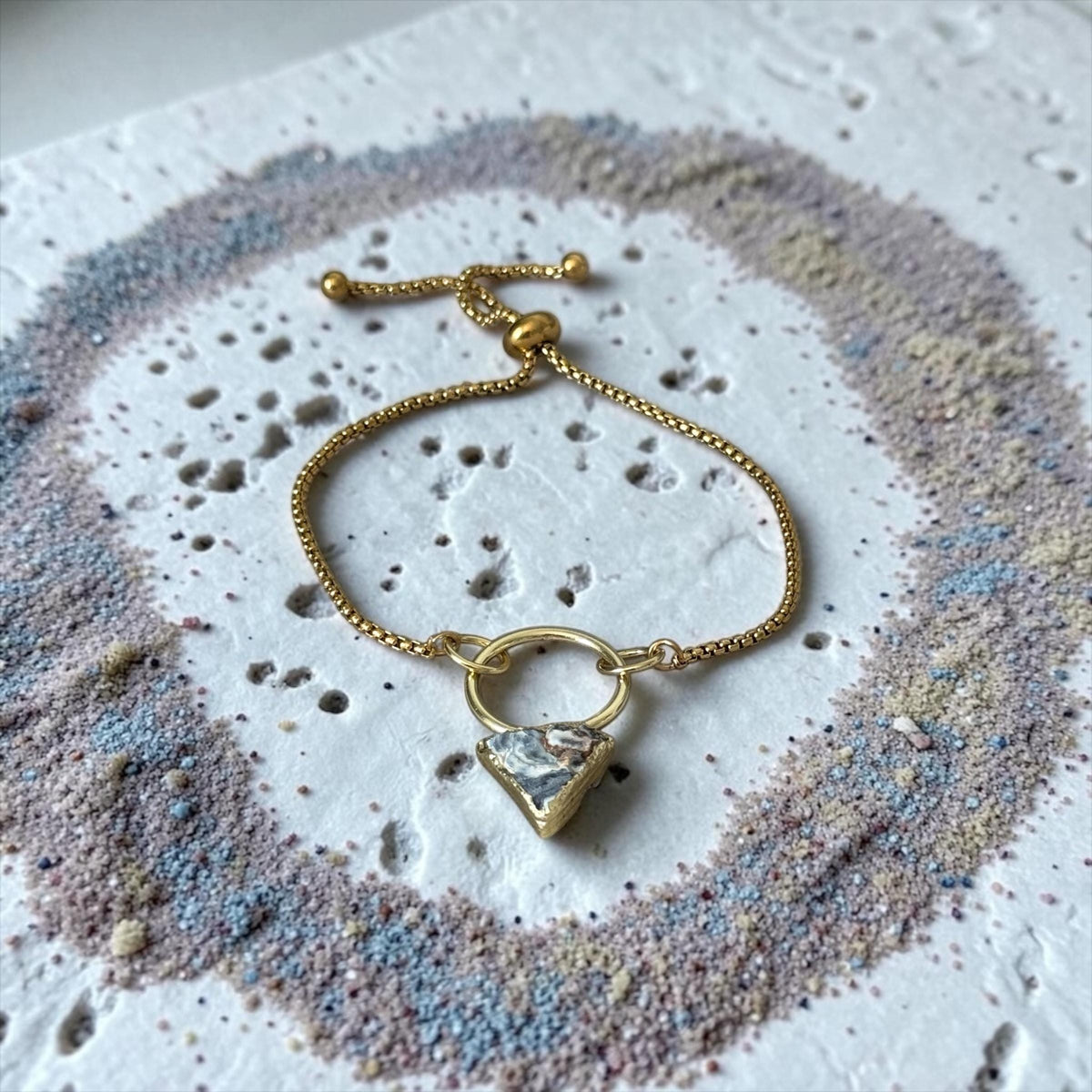Galaxy in Gold Bolo Bracelet