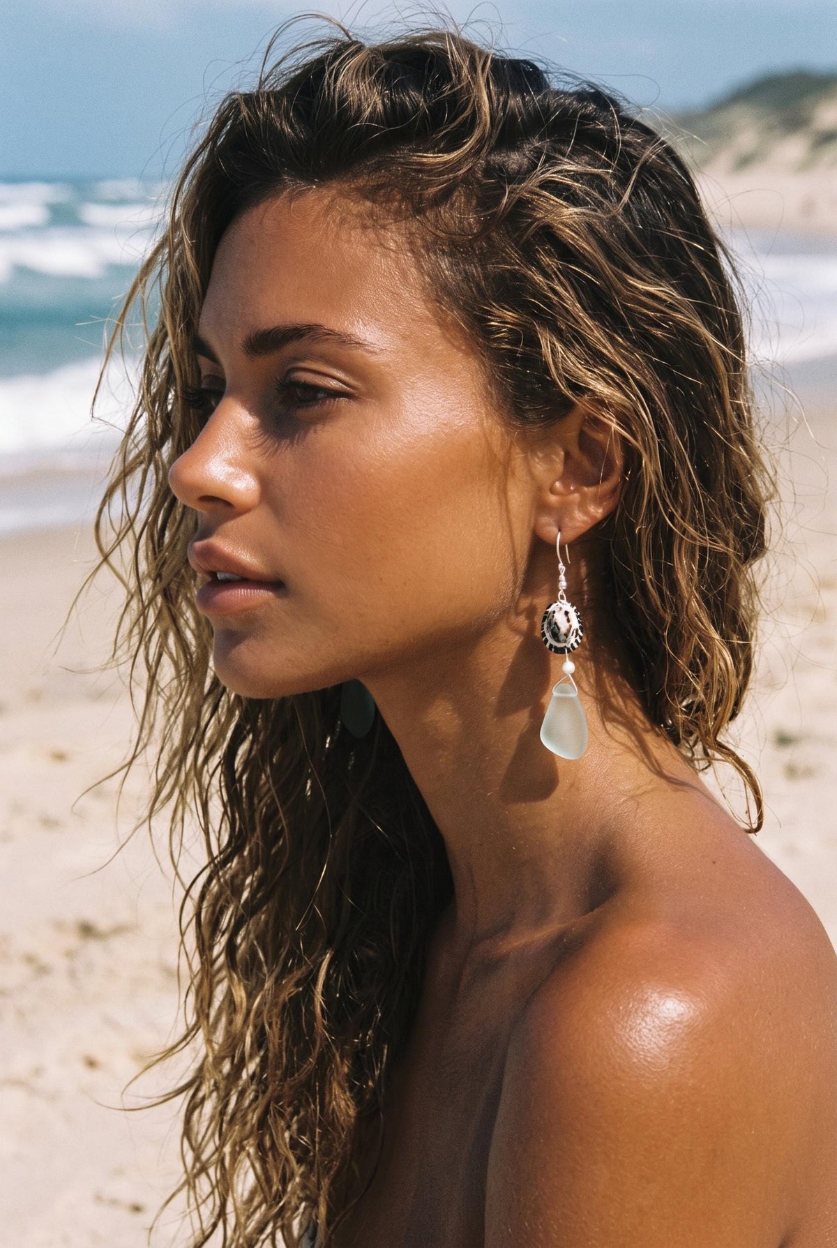 Ocean Muse Sea Glass Earrings