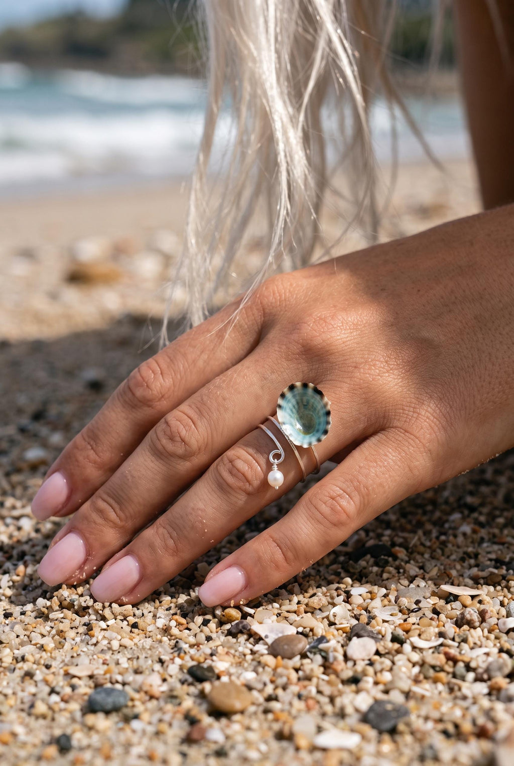 Tidal Opihi Hammered Hawaiian Ring - Sterling Silver