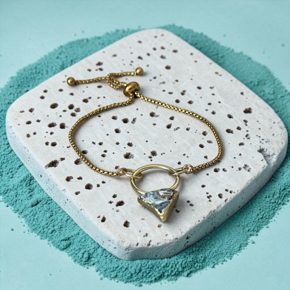 Galaxy in Gold Bolo Bracelet