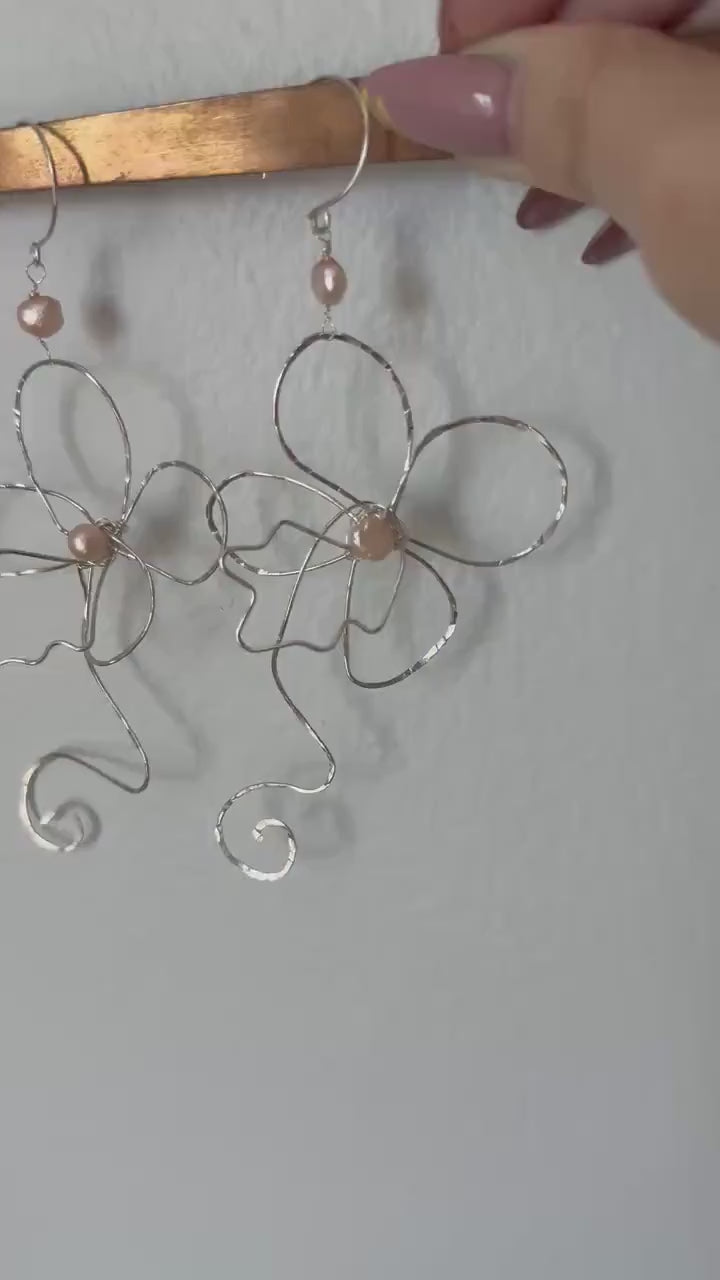Silver Orchid Architect Earrings